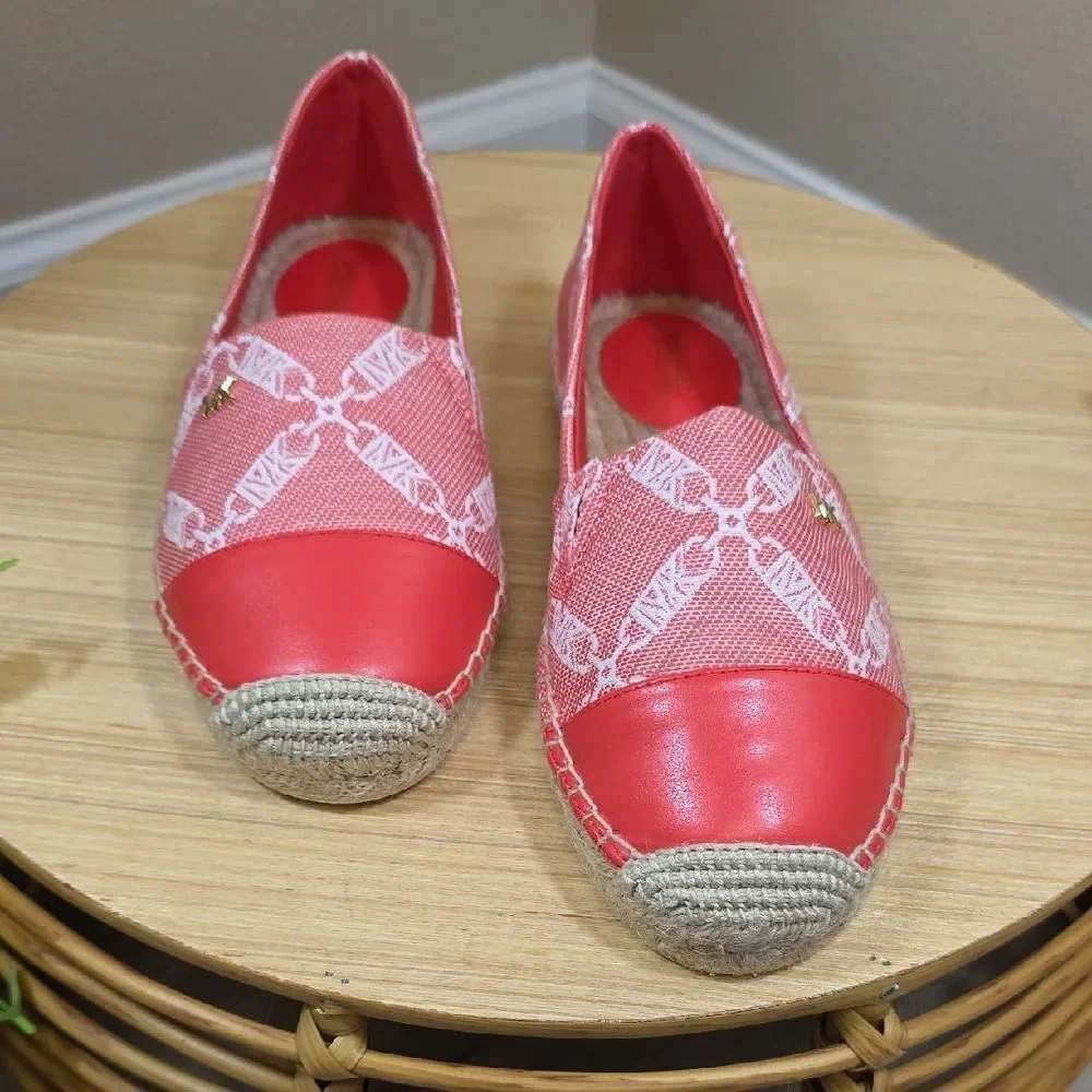 Michael Kors Kendrick Leather Toe-Cap Flats